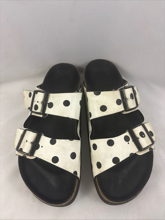 Birkenstock Shoes - Papillio Arizona Platform Polka Dot Pattern Sandals 41 10-10.5US Black White